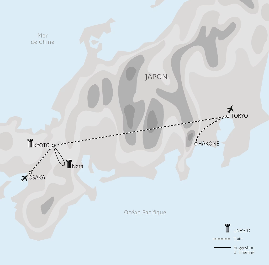 Carte Chemins du Japon