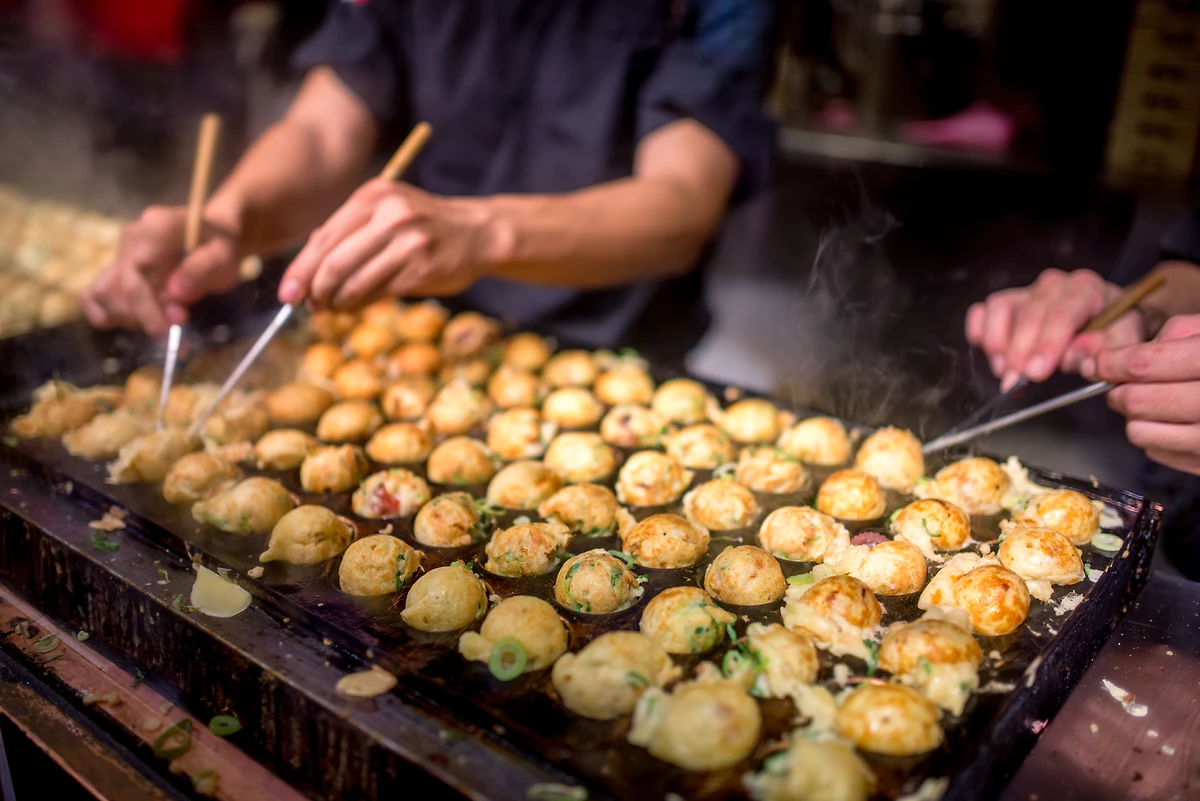 Préparation du takoyaki