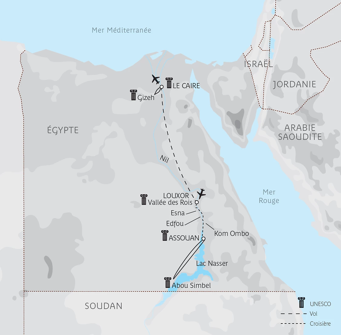 Carte Égypte éternelle en privé