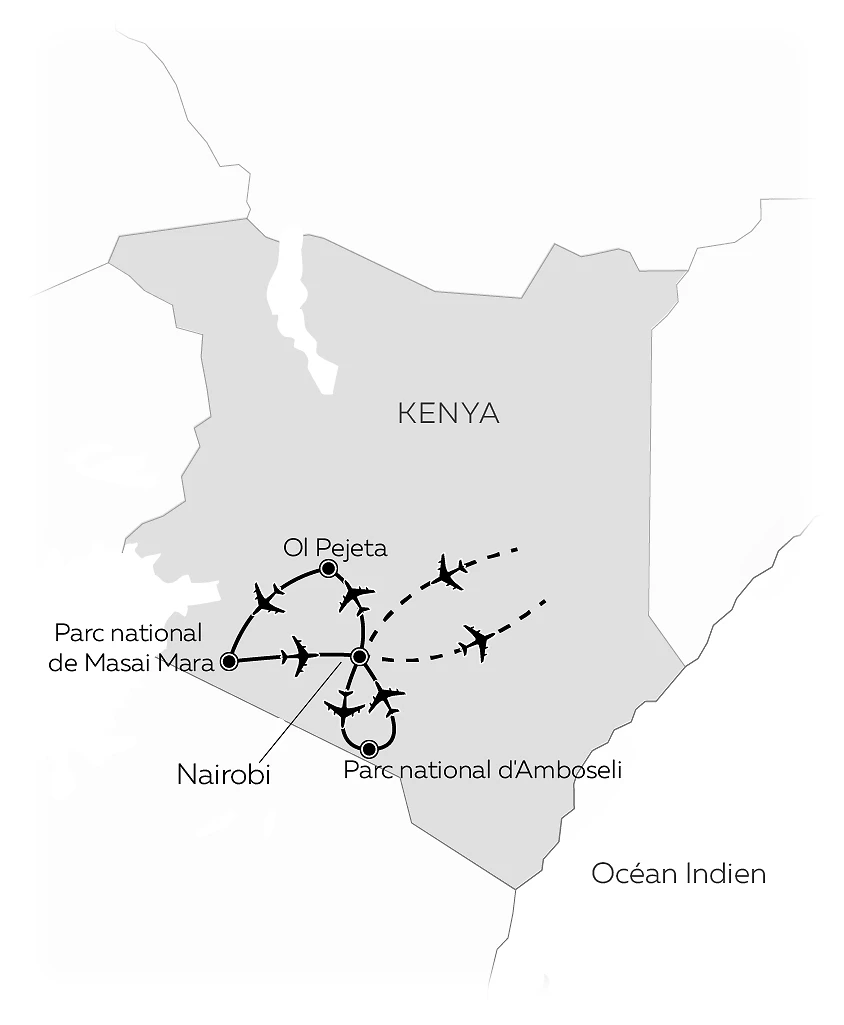 Carte Au cœur sauvage du Kenya