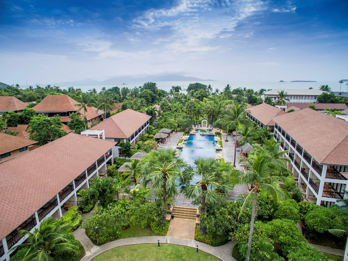 Vue aérienne de l'hôtel, Bandara Spa Resort & Pool Villas, Samui, Thaïlande
