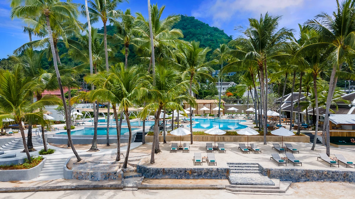 Vue aérienne de l'hôtel, Outrigger Koh Samui Beach Resort, Thaïlande