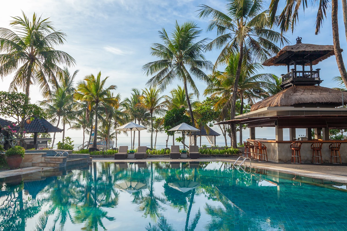 Piscine principale, Candi Beach Resort & Spa, Bali, Indonésie