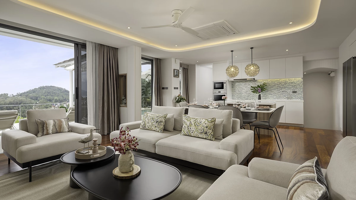 Salon, Villa 3 chambres - Phuket, Thaïlande