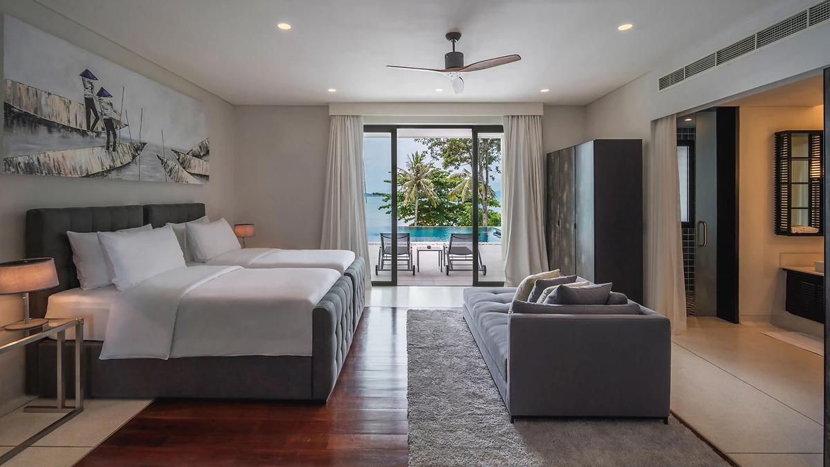 Chambre avec vue sur la piscine, Villa 5 chambres - Phuket, Thaïlande