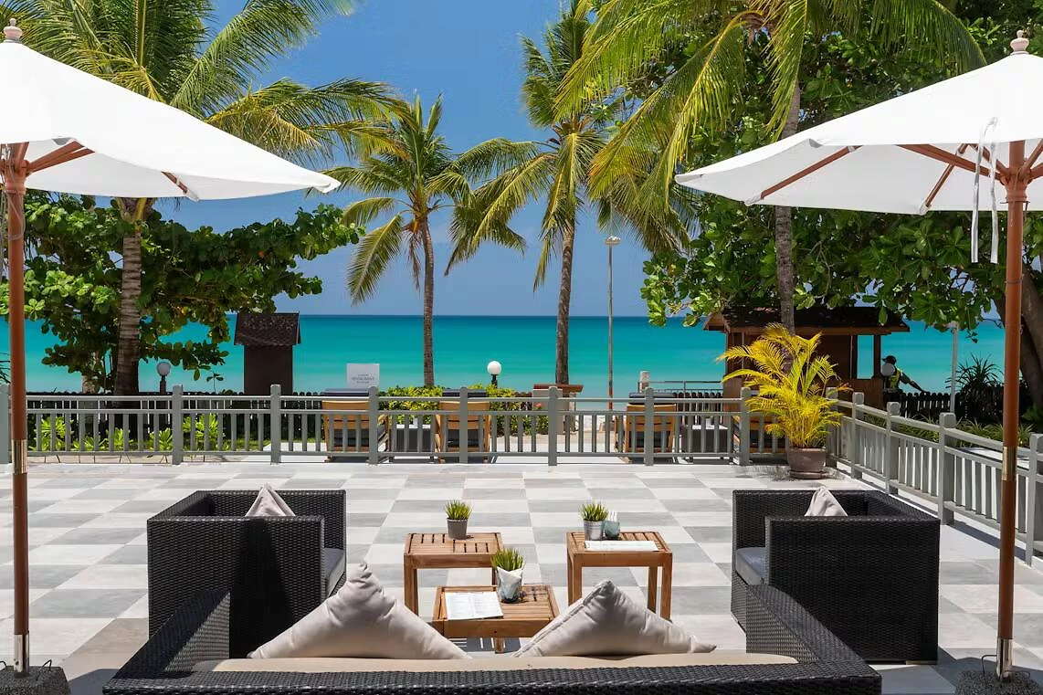 Bar et vue sur la mer, Kamala Beach Resort, Phuket, Thaïlande