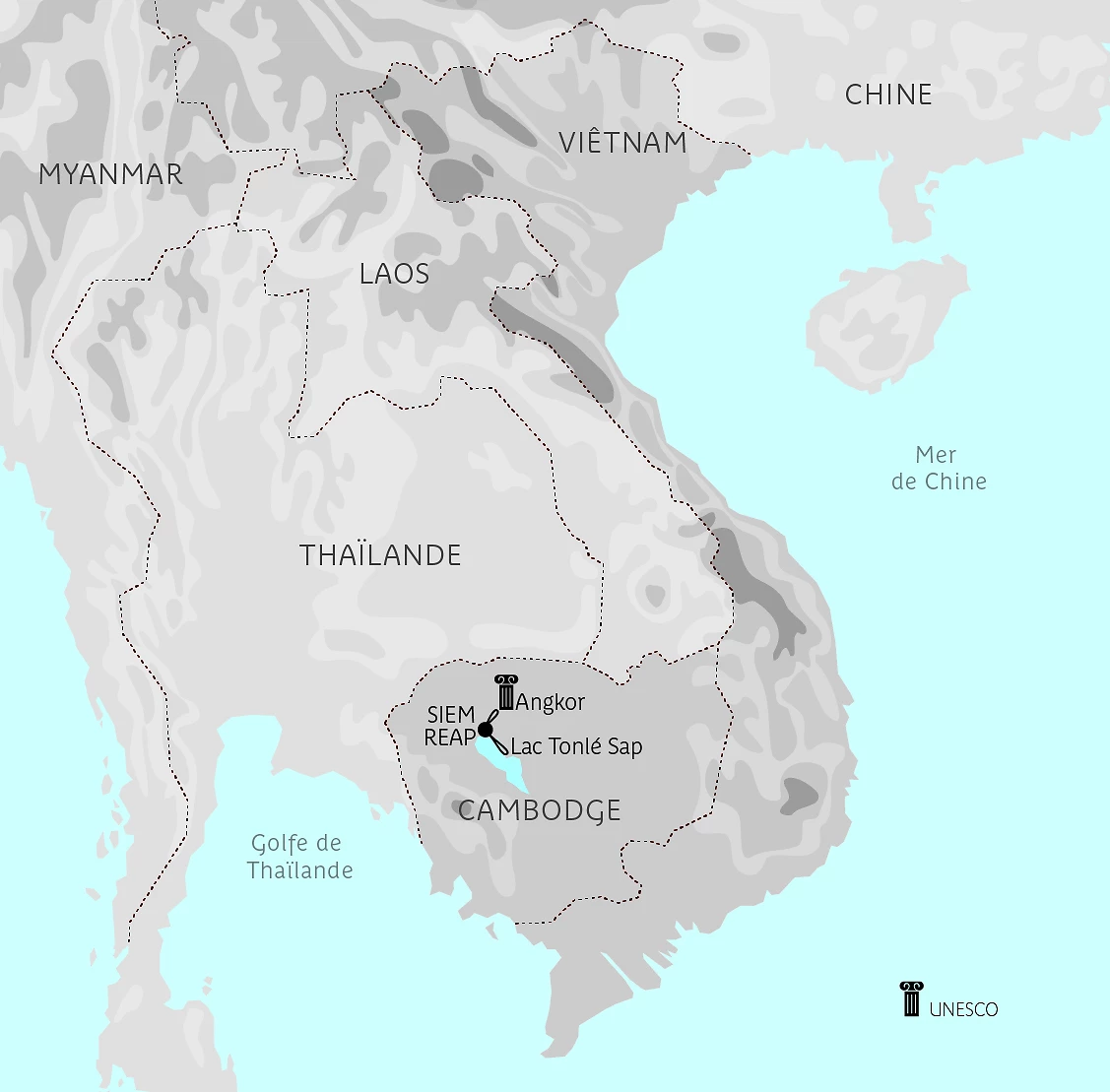 Carte Temples d’Angkor