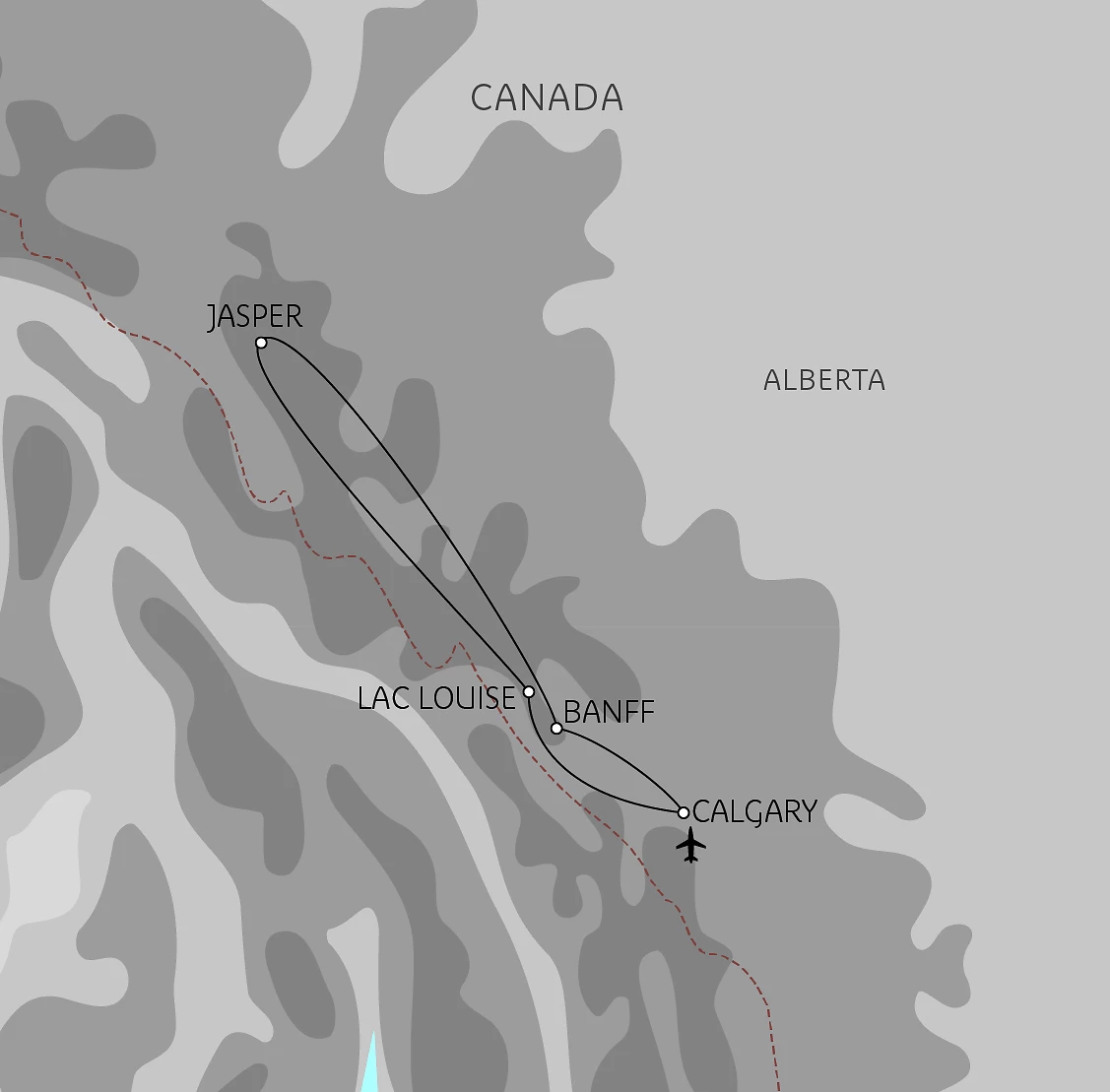 Carte Splendeurs de l&rsquo;Alberta
