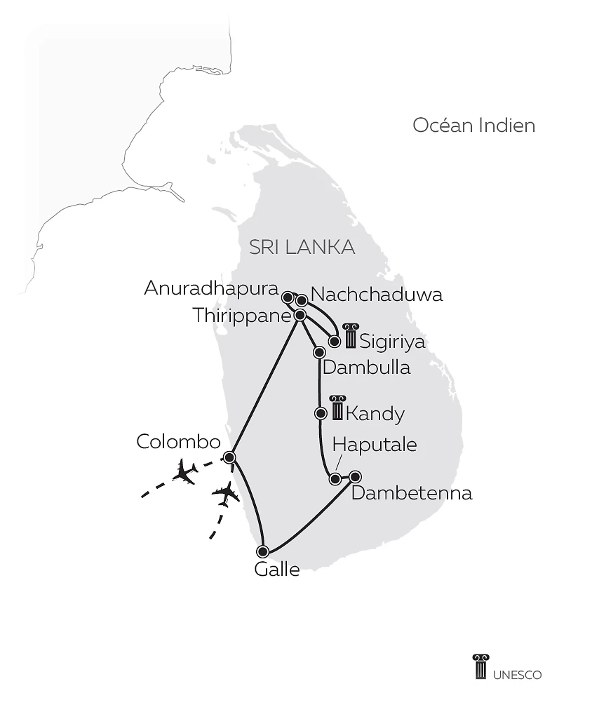 Carte Secrets de Ceylan