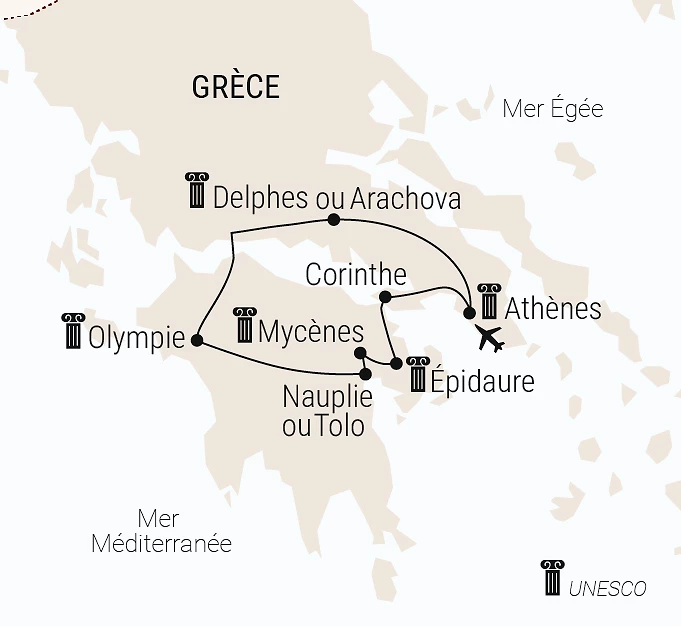 Carte Grèce classique