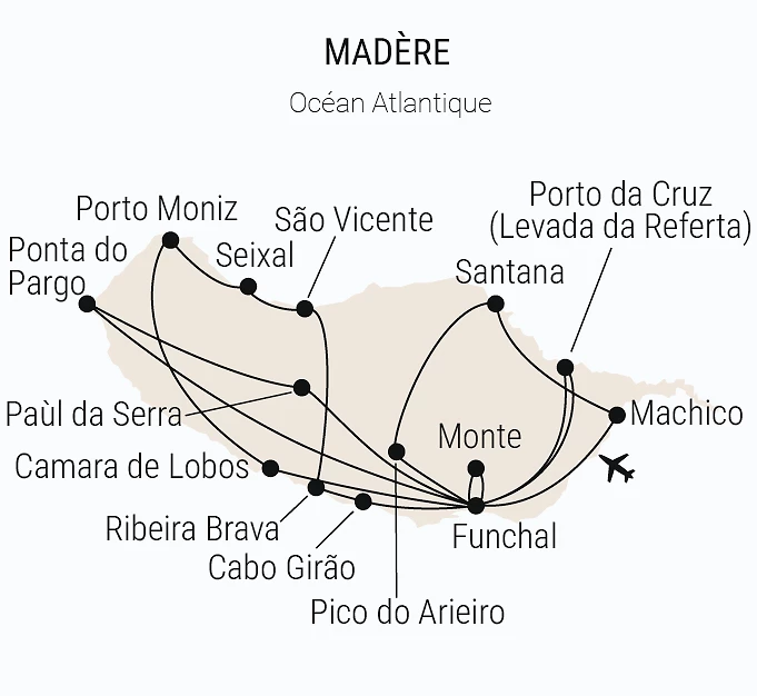 Carte Madère, douceur atlantique