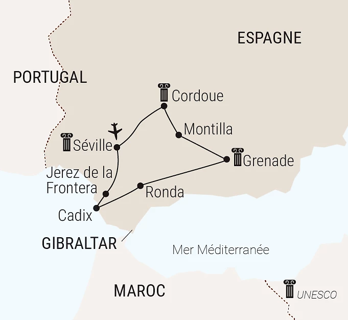 Carte Andalucía misteriosa en petit groupe