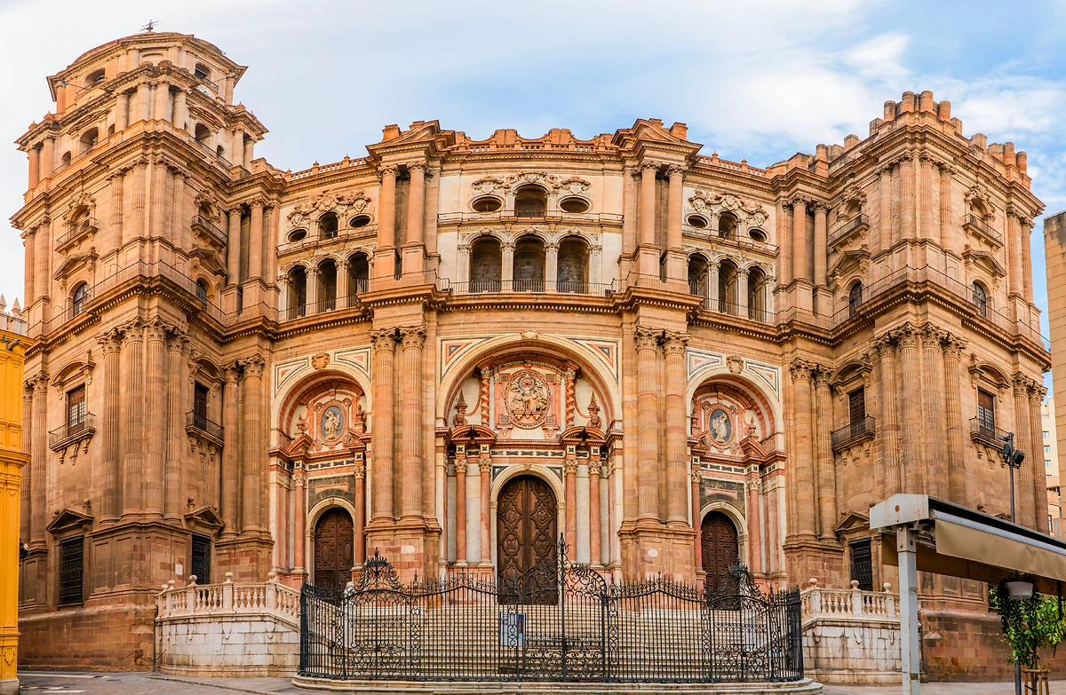 Façade de la Cathédrale de Malaga, Espagne