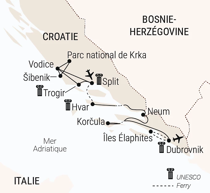 Carte Joyaux de Dalmatie