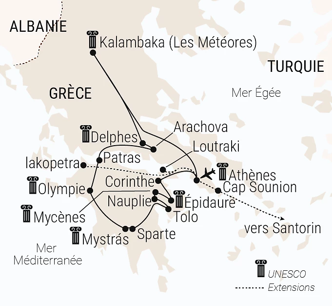 Carte Des vestiges et des dieux en petit groupe
