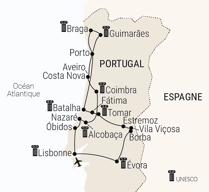 Carte Trésors du Portugal