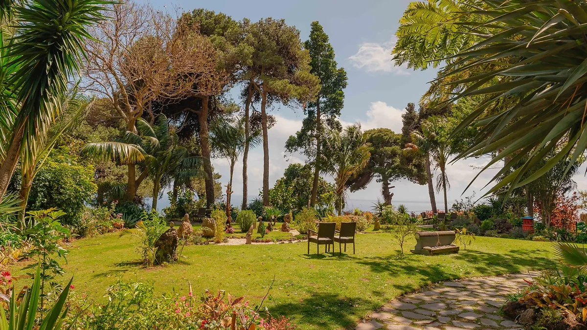 Jardin de l'hôtel, Quinta Splendida Wellness & Botanical Garden, Madère, Portugal