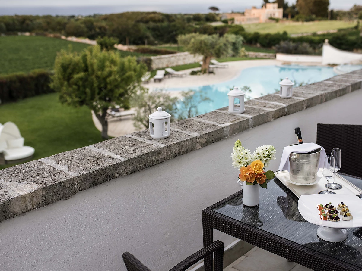 Balcon, Borgobianco Resort & Spa, Pouilles, Italie