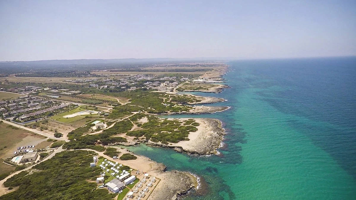 Vue aérienne de l'hôtel, Grand Hotel Masseria Santa Lucia