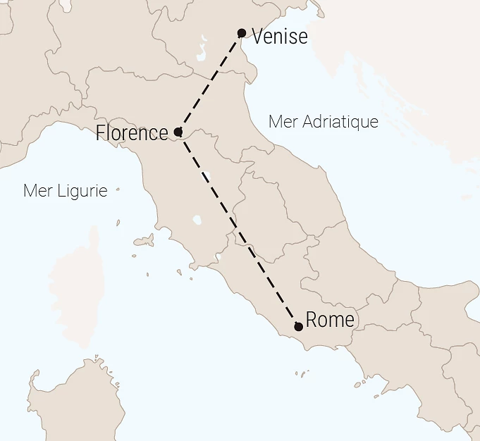 Carte Chroniques italiennes – Venise, Florence & Rome