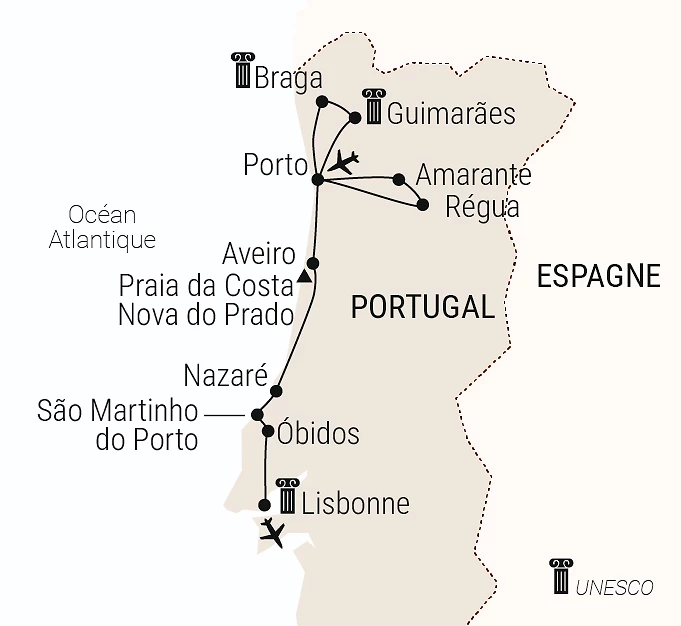 Carte Portrait lusitanien haut en couleurs en petit groupe