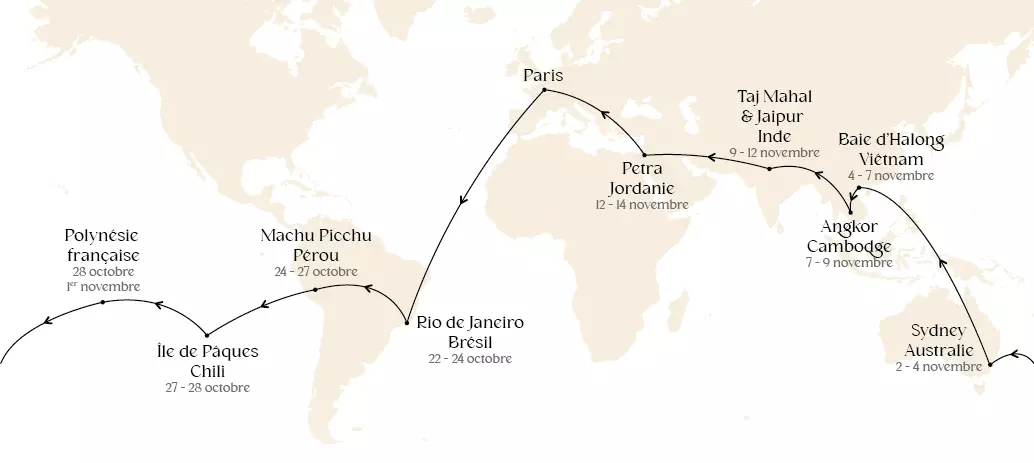 Carte Croisière aérienne