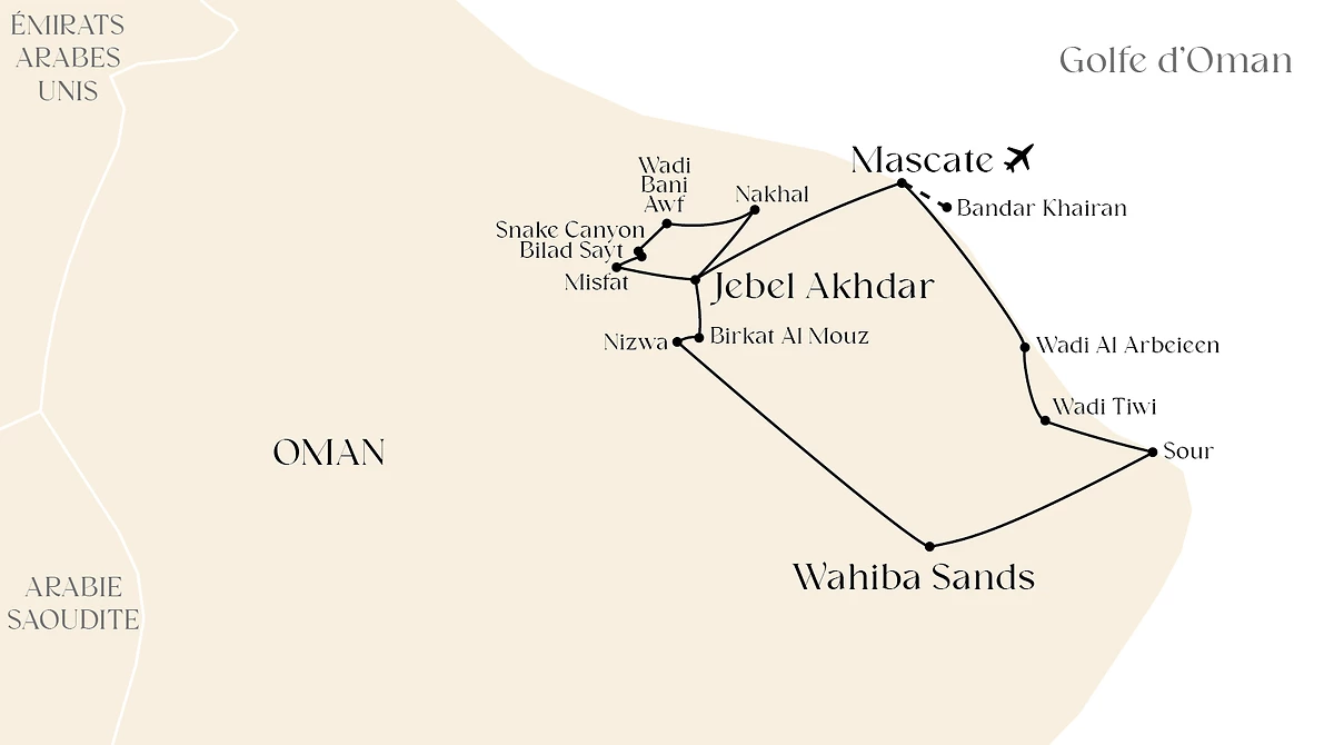 Carte Un Sultanat entre désert, mer et montagne
