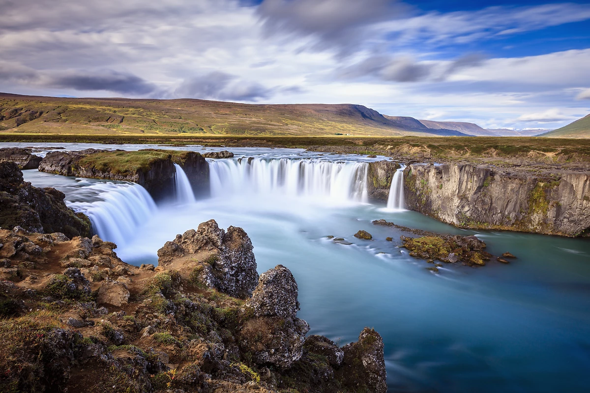 Chutes d'eau, Godafoss, Islande