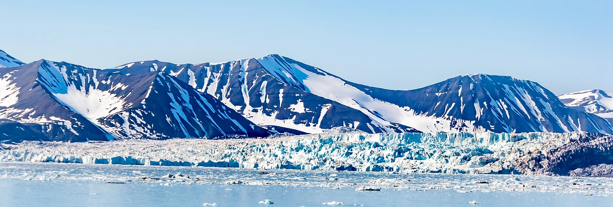 Montagnes et glaciers, Spitsbergen, Spitzberg, Svalbard, Norvège