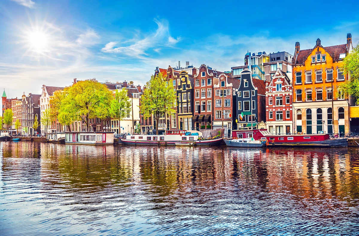 Quai, Rivière Amstel, Amsterdam, Pays-Bas