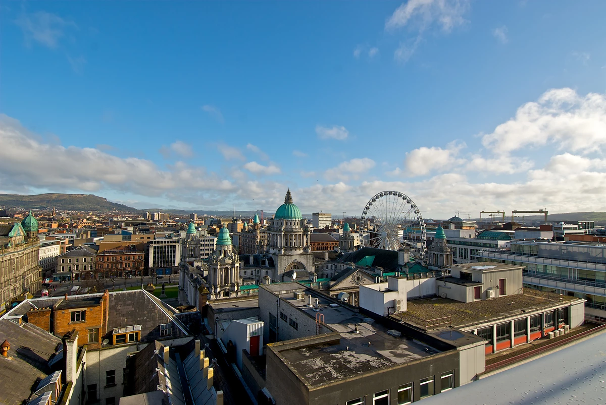 Vue sur les toits de Belfast, Irlande du Nord, Royaume-Uni