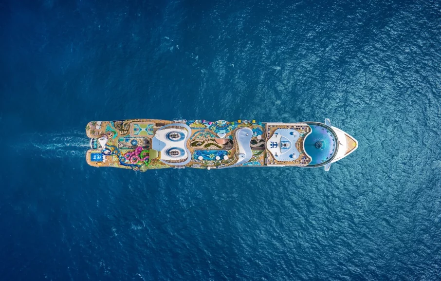 Vue aérienne du bateau, Legend of the Seas