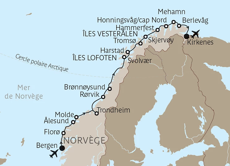 Carte L&rsquo;essentiel de la Norvège