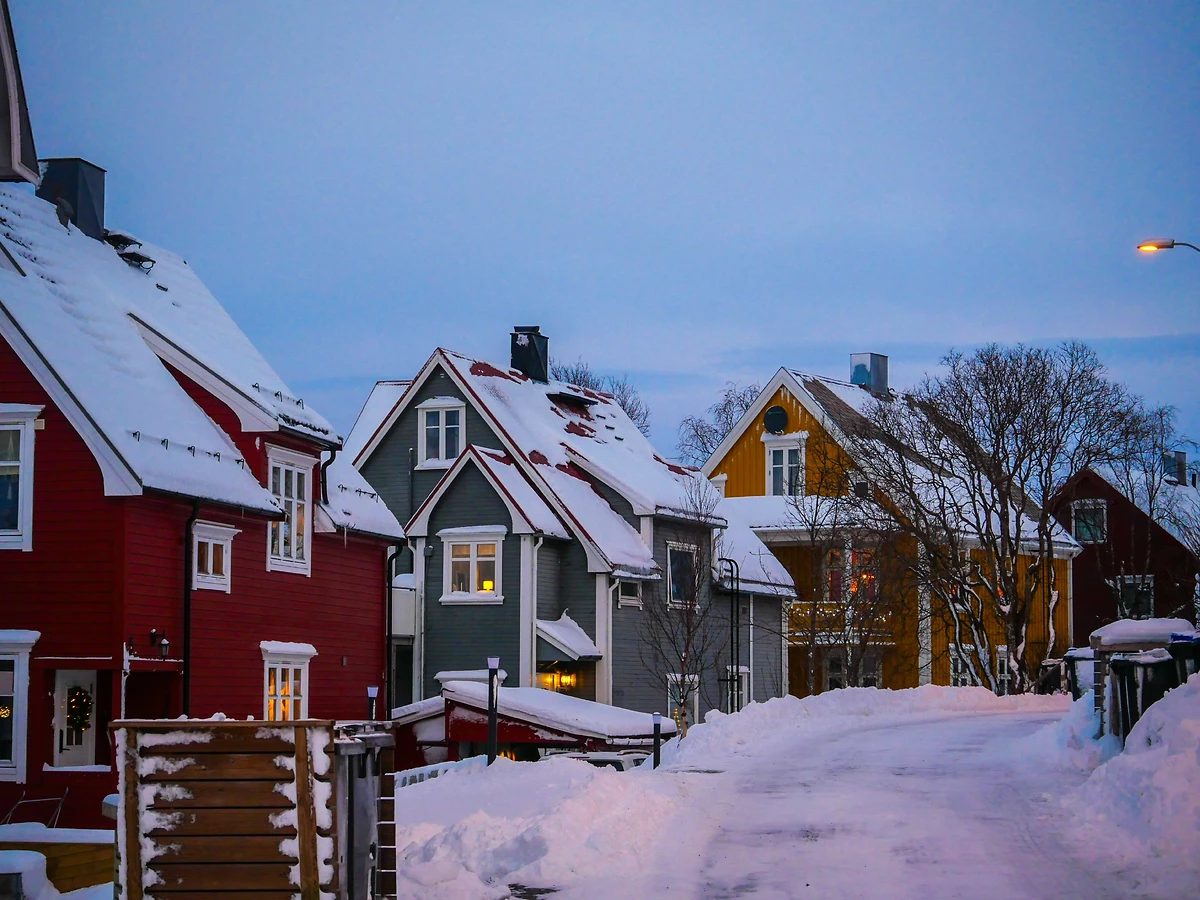 Narvik de nuit, Norvège