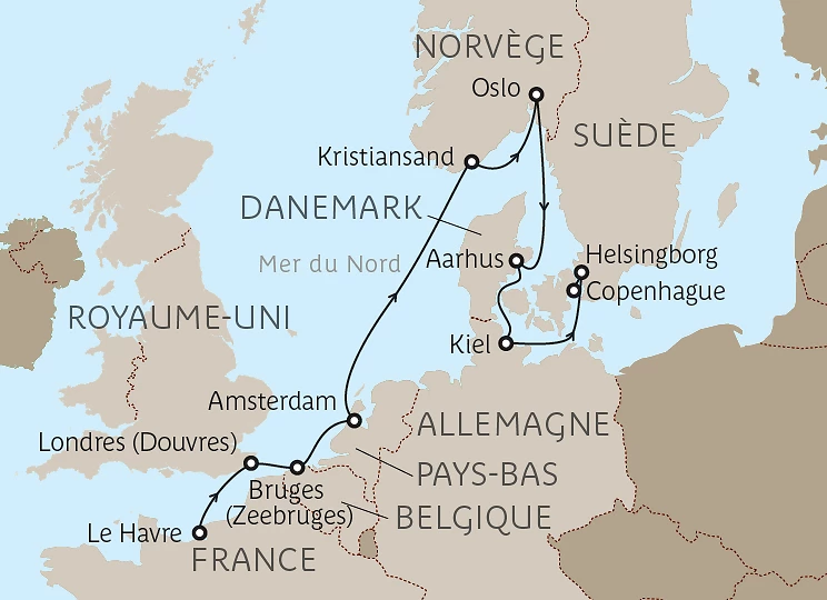 Carte Charmes d&rsquo;Europe du Nord