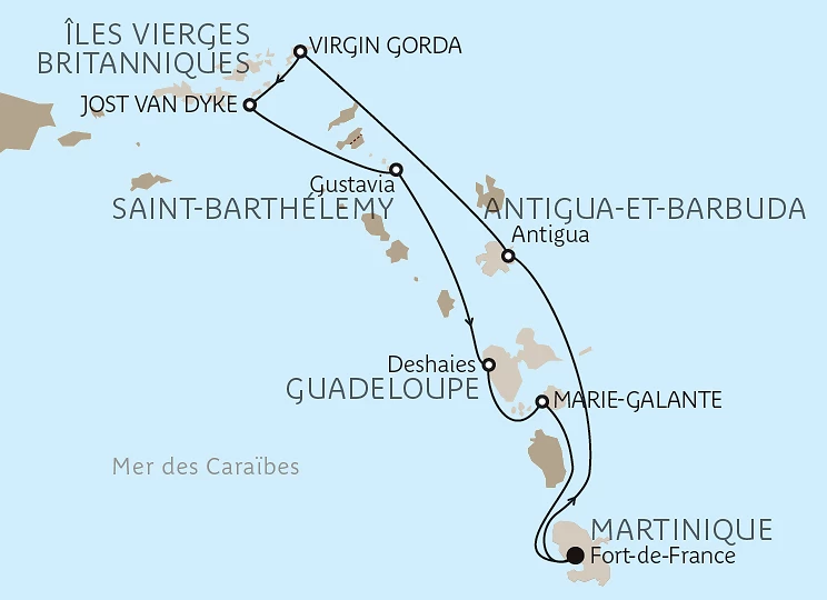 Carte Merveilles des Caraïbes