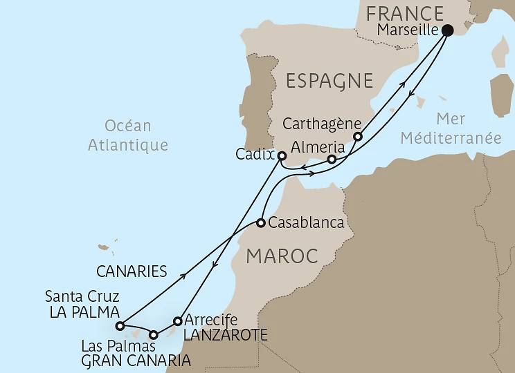 Carte Couleurs des Canaries