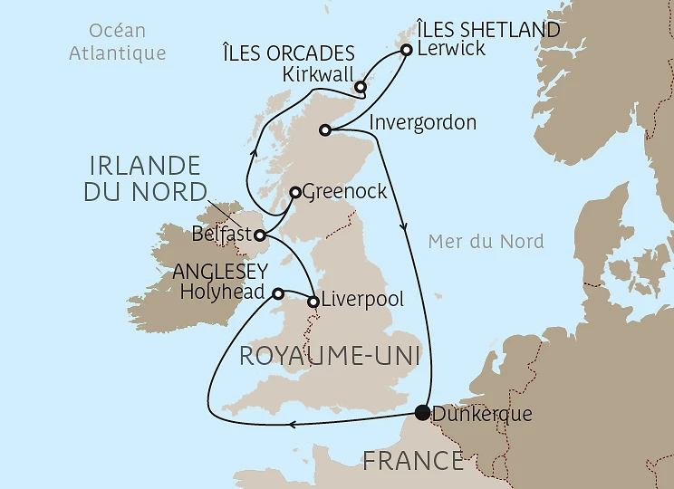 Carte Trésors des îles britanniques