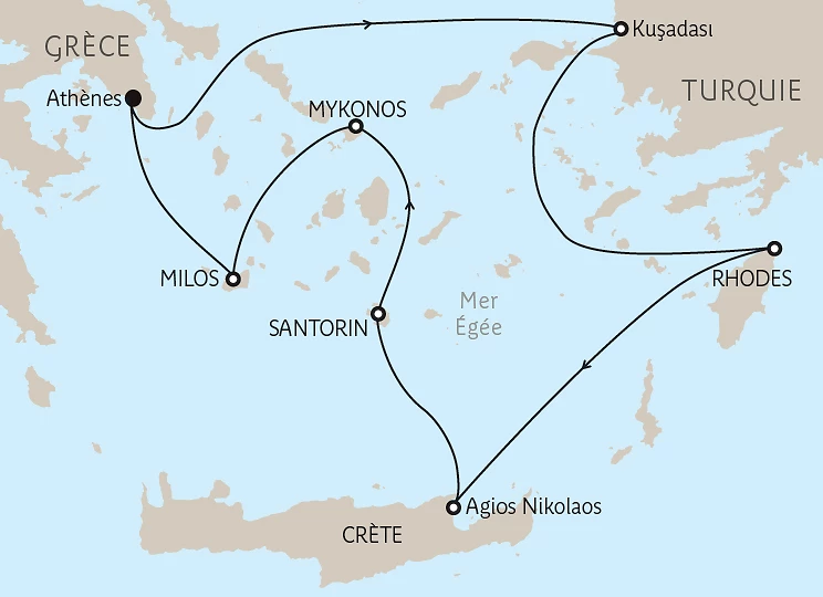 Carte Grèce idyllique