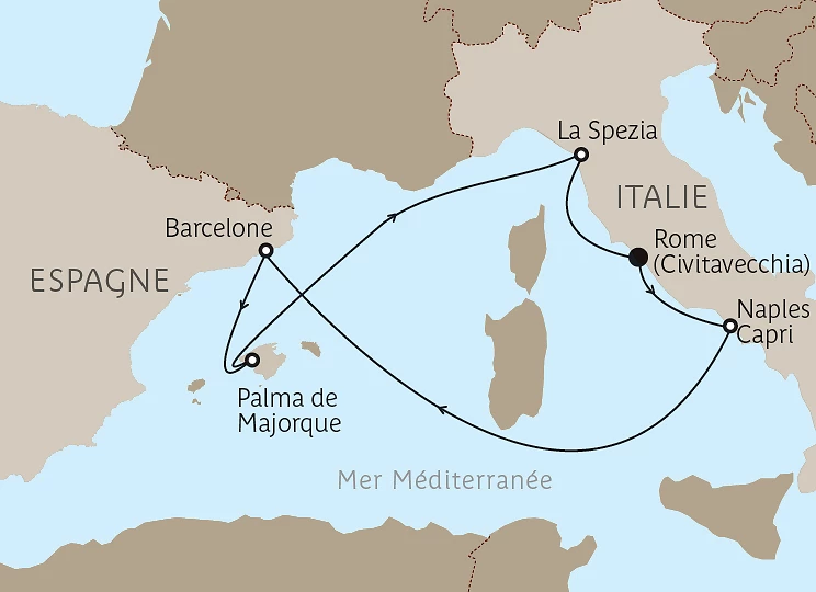 Carte L&rsquo;ouest méditerranéen