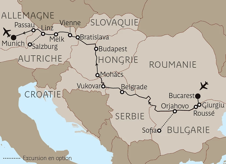 Carte Au fil du Danube, de Bucarest à Munich