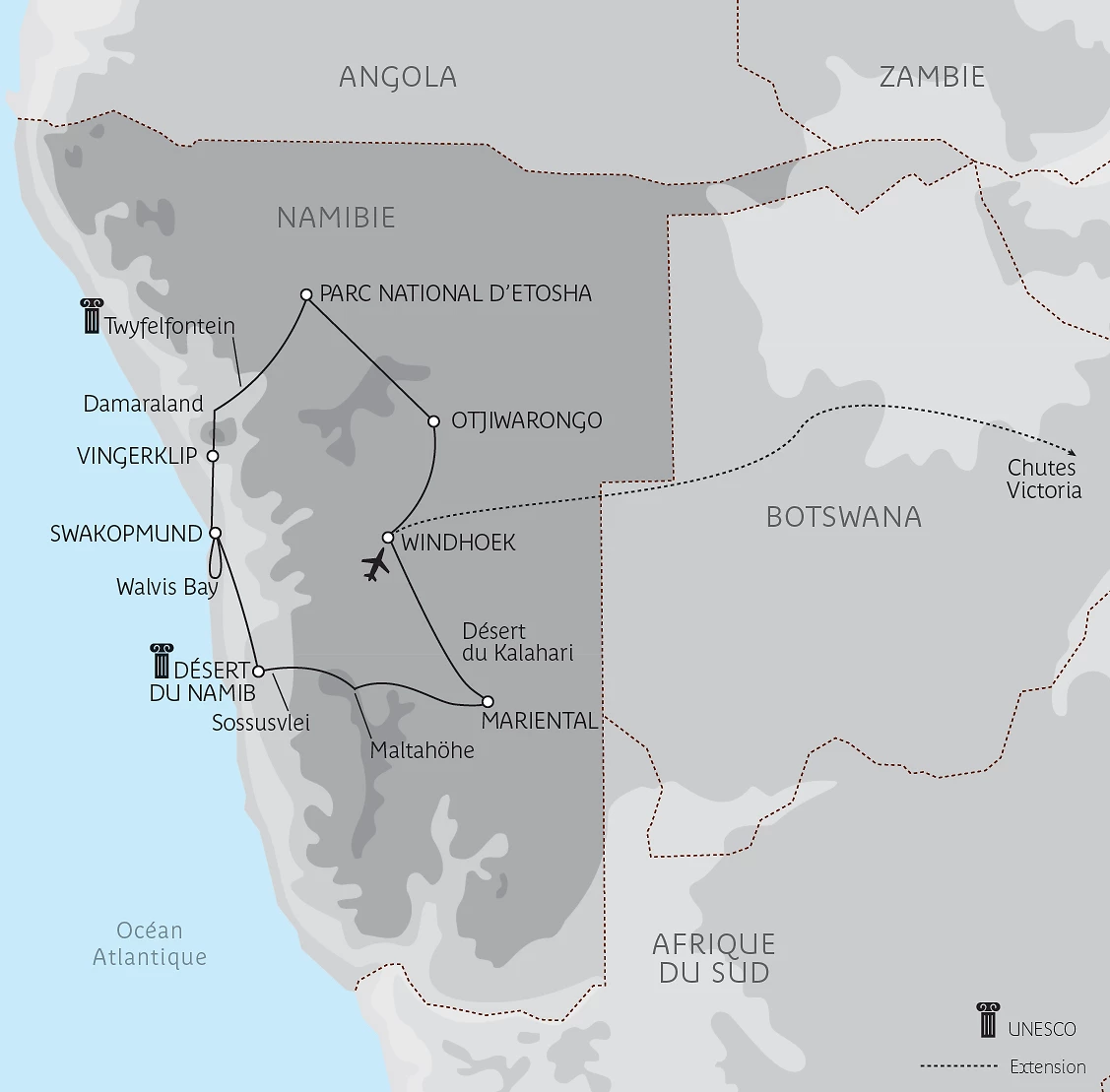 Carte Magnétique Namibie