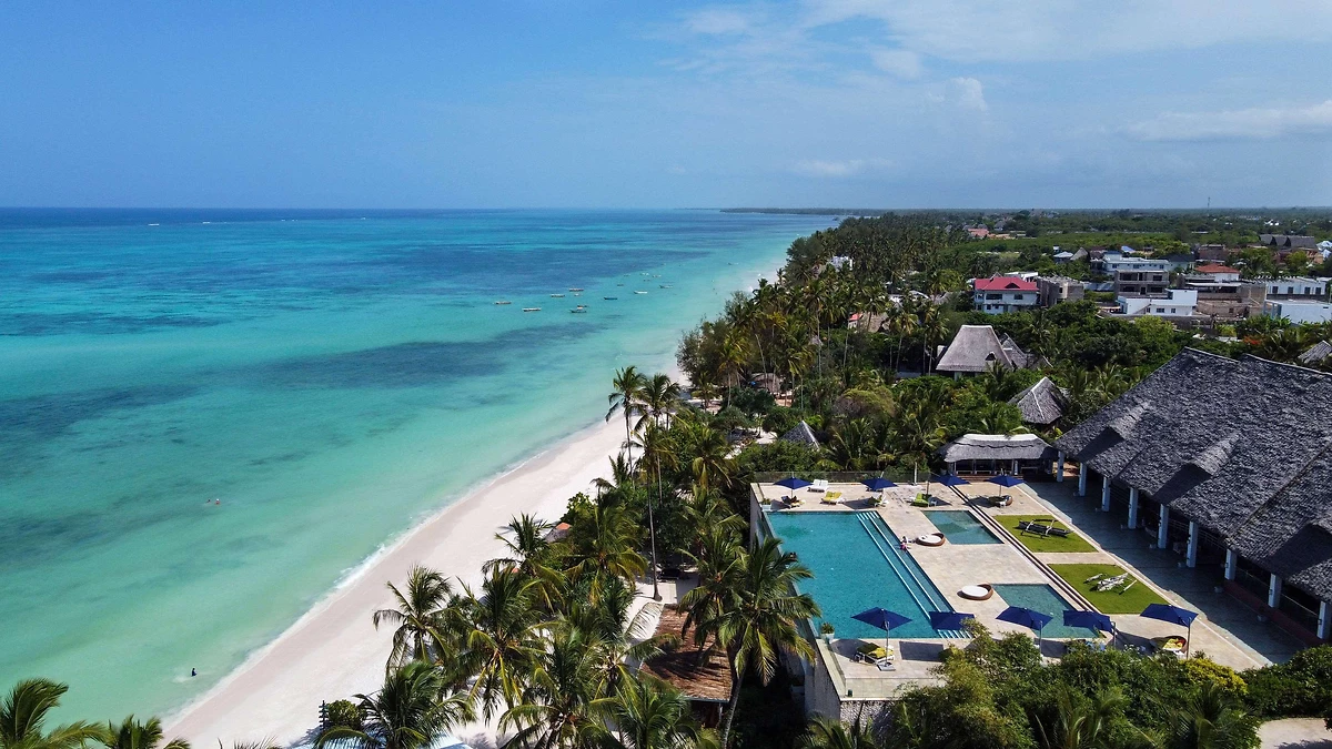 Vue aérienne de la piscine, Meliá Zanzibar, Zanzibar