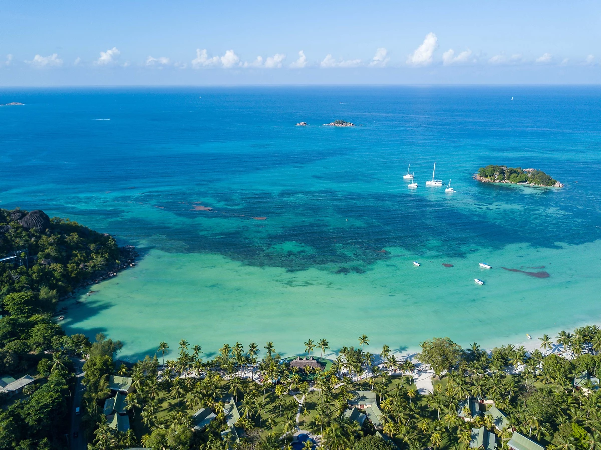 Vue aérienne Paradise Sun, Seychelles