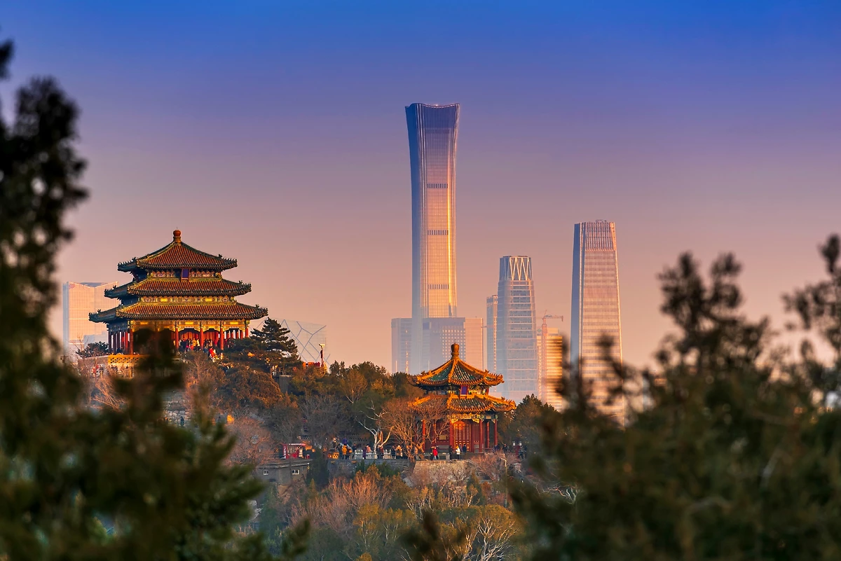 Coucher de soleil sur Beijing, Chine