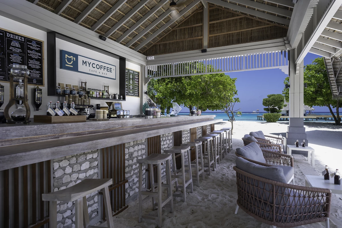 My Coffee, Coffee shop sur la plage, Cora Cora Maldives