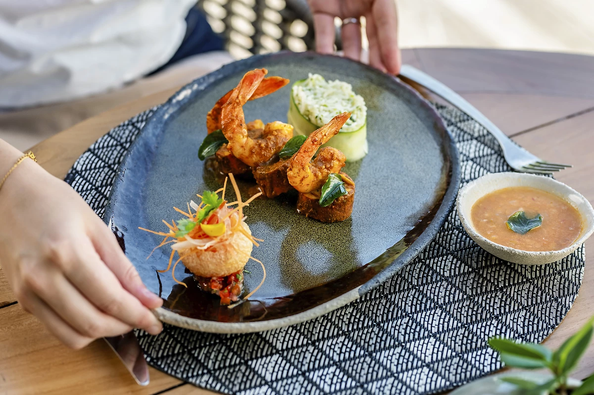 Plat servi au restaurant Deer Hunter, Constance Belle Mare Plage