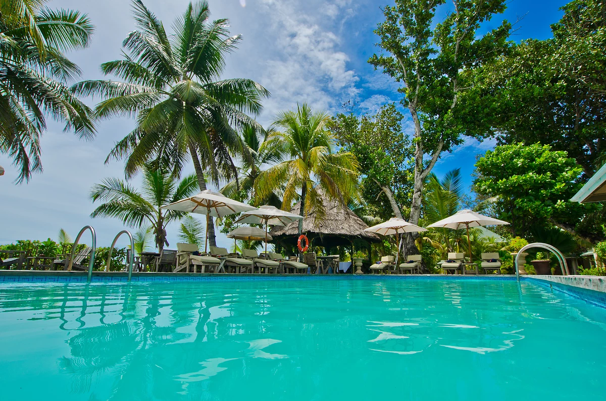 Piscine, Indian Ocean Lodge, Praslin, Seychelles