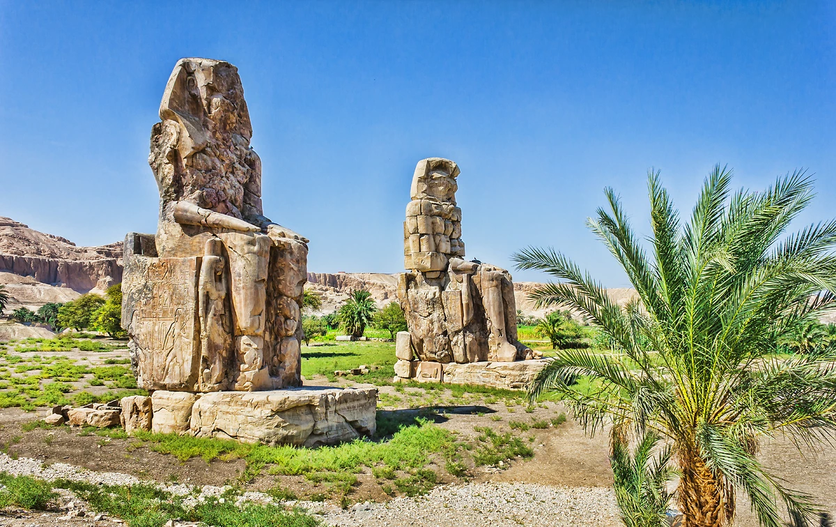 Colosses de Memnon, Nécropole thébaine, région de Louxor