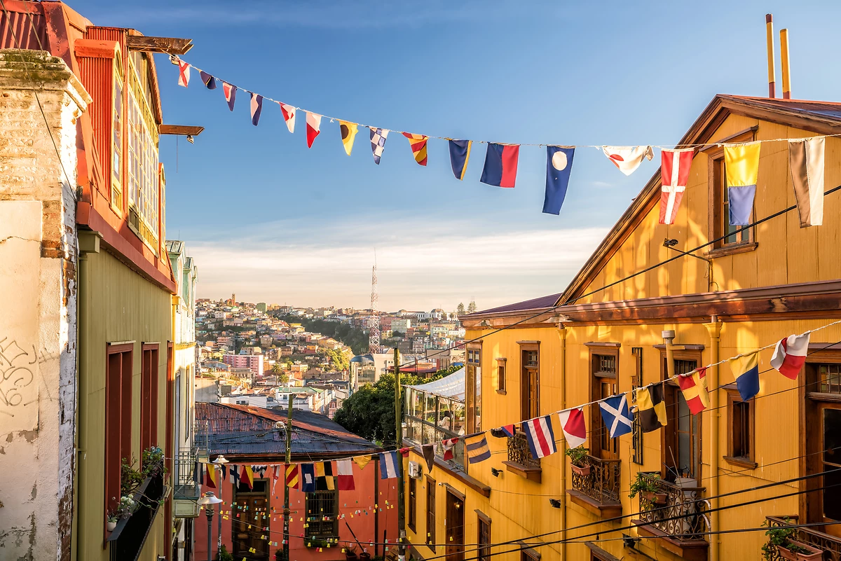 Bâtiments colorés, Valparaiso